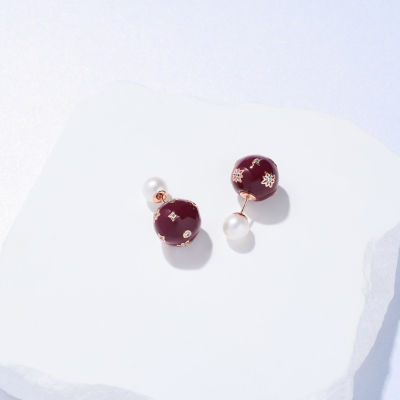 Pearly Lustre Top Grade Freshwater Pearl Earrings WE00860 3