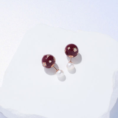 Pearly Lustre Top Grade Freshwater Pearl Earrings WE00860 5