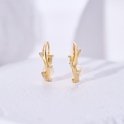 Pearly Lustre Top Grade Freshwater Pearl Earring WE00883 |ROSE 3