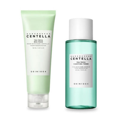 [BUNDLE] Madagascar Centella Tea-Trica Bha Foam 125ml + Tea-Trica Purifying Toner 210ml.