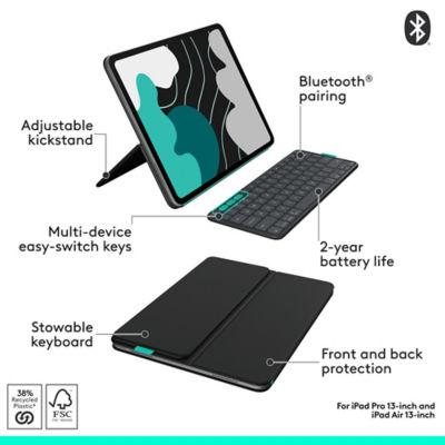 Logitech Flip Folio for iPad Pro & Air 11" Keyboard Case 2