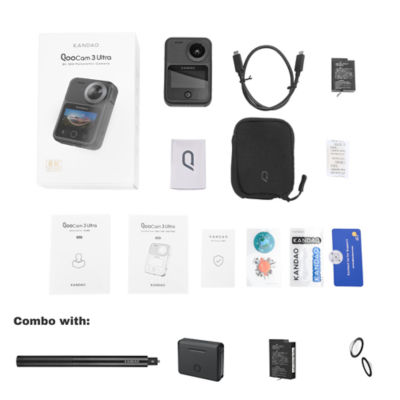 Kandao Qoocam3 Ultra 360 Action Camera (Travel Combo) 9