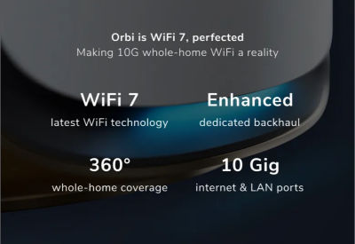 NETGEAR Orbi 970 (RBE973S) WiFi 7 Mesh System: 3-Pack 4