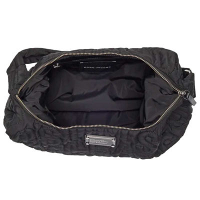 MARC JACOBS LARGE Jumbled Logo Workwear Nylon Shoulder Bag Black 4R4HCR001H02 4