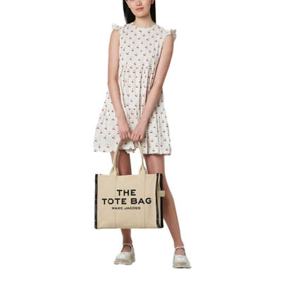 MARC JACOBS The Jacquard Large Tote Bag Warm Sand M0017048 6