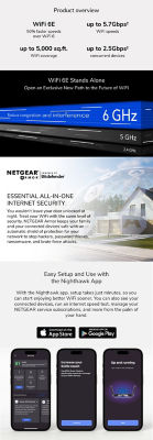 NETGEAR Nighthawk Tri-Band WiFi 6E Mesh System (MK92), 5.7Gbps, Router + 1 Satellite 4