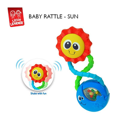  Hap-P-Kid Hap-P-Kid Little Learner Baby Shake Rattle - Sun 3