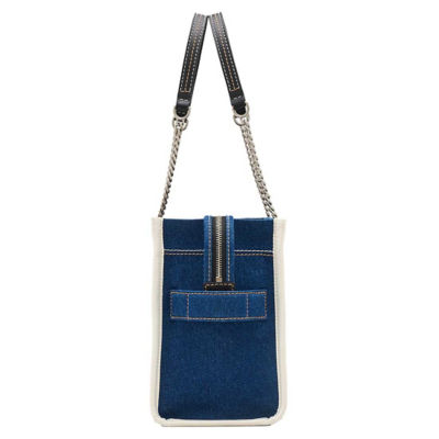 MARC JACOBS The Denim Chain Medium Tote Bag Dark Wash 2F4HTT018H05 3