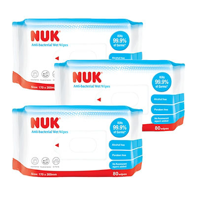NUK [Bundle of 3] NUK Anti Bacterial Wipes 80pcs 1