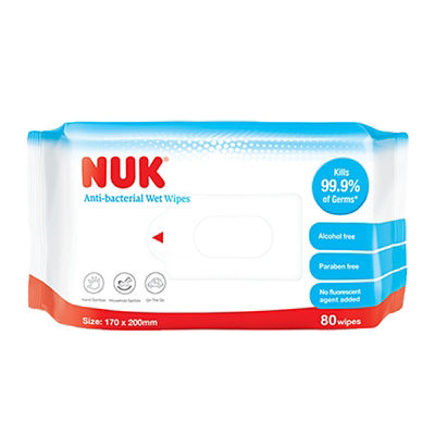 NUK [Bundle of 3] NUK Anti Bacterial Wipes 80pcs 2