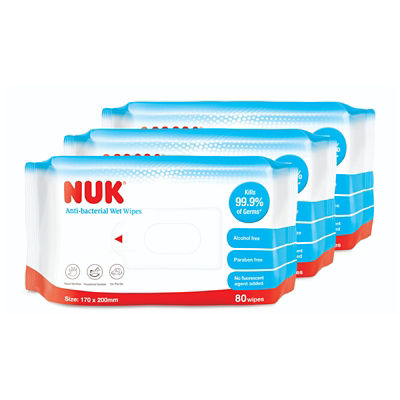 NUK [Bundle of 3] NUK Anti Bacterial Wipes 80pcs 3