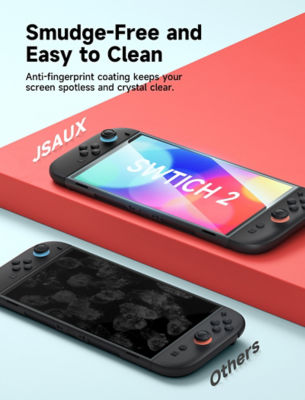 JSAUX Nintendo Switch 2 HD Tempered Glass Screen Protector [2-Pack] 7