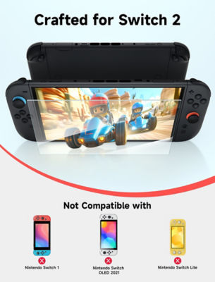 JSAUX Nintendo Switch 2 HD Tempered Glass Screen Protector [2-Pack] 9