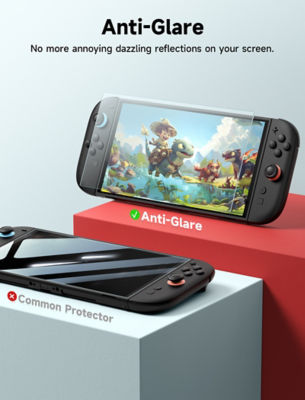JSAUX Nintendo Switch 2 Anti-Glare Tempered Glass Screen Protector [2 Pack] 3