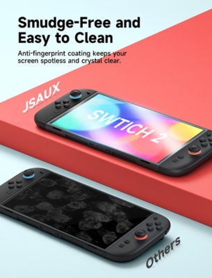 JSAUX Nintendo Switch 2 Anti-Glare Tempered Glass Screen Protector [2 Pack] 8
