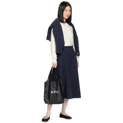 A.P.C. Ninon Small Tote Bag Black PUAATM61861 6