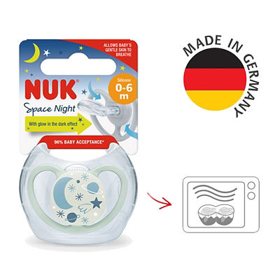 NUK Space Night Silicone Soother Pacifier 1pc/box (6-18M) 16