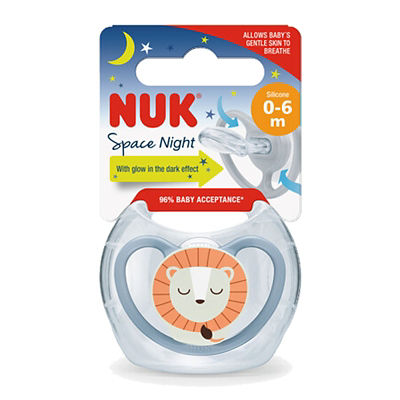 NUK Space Night Silicone Soother Pacifier 1pc/box (6-18M) 6