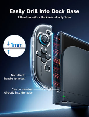 JSAUX Nintendo Switch 2 Ergonomic Controller Full-Cover Clear Case 4