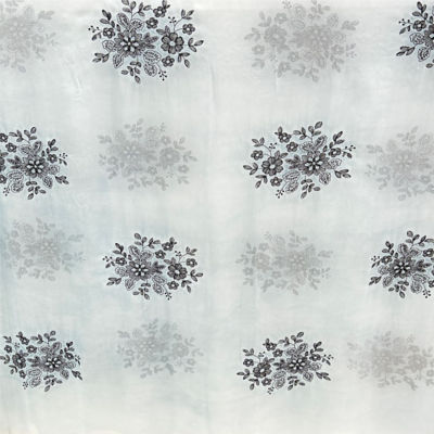 Kashkha Pure Silk with Black Floral Embroidery Scarf 3