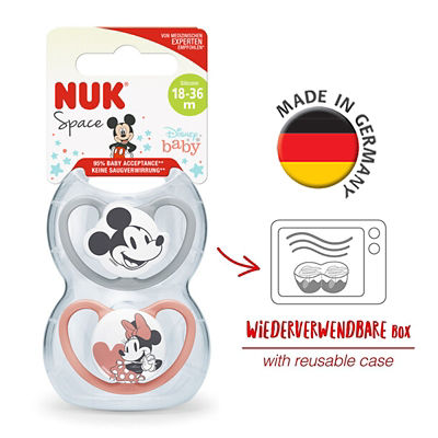NUK Space Disney Mickey Mouse Silicone Soother Pacifier 2pcs/box (6-18M) 8