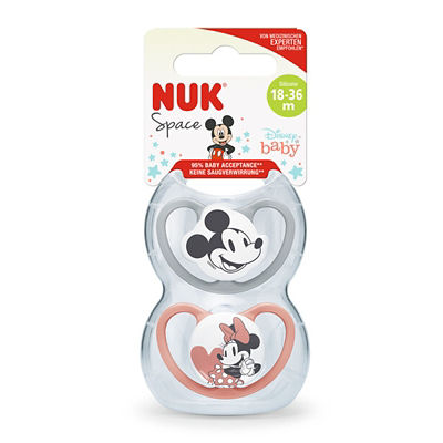 NUK Space Disney Mickey Mouse Silicone Soother Pacifier 2pcs/box (6-18M) 6