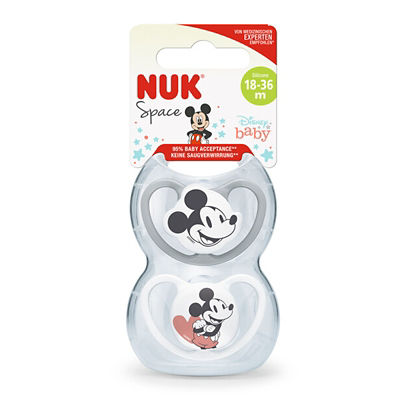 NUK Space Disney Mickey Mouse Silicone Soother Pacifier 2pcs/box (6-18M) 7