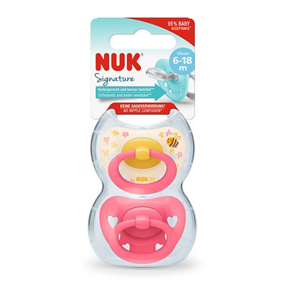 NUK Signature Silicone Soother Pacifier 2pcs/box (6-18M) 12