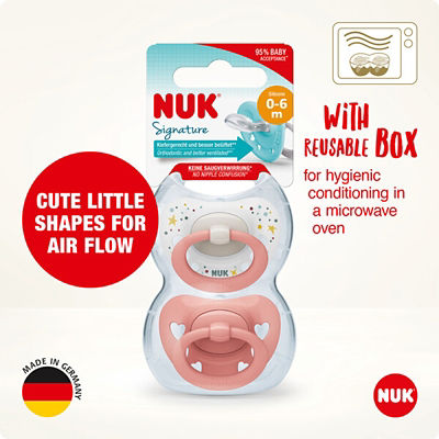 NUK Signature Silicone Soother Pacifier 2pcs/box (6-18M) 8