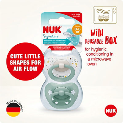 NUK Signature Silicone Soother Pacifier 2pcs/box (6-18M) 9