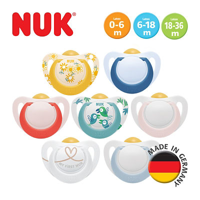NUK Star Day Latex Soother Pacifier 2pcs/box (0-6M) 2
