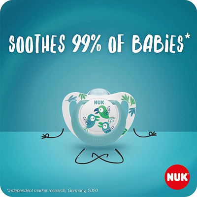 NUK Star Day Latex Soother Pacifier 2pcs/box (0-6M) 7