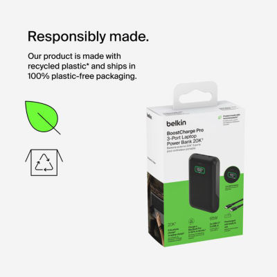 Belkin BoostCharge Pro 3-Port Laptop PowerBank 20K 2