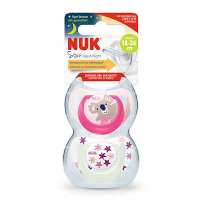 NUK Star Day & Night Silicone Soother Pacifier 2pcs/box (18-36M) 15