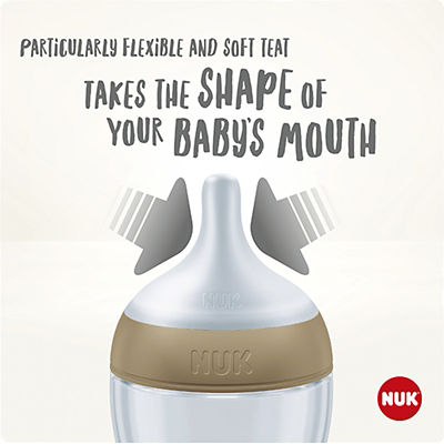 NUK Perfect Match Temperature Control Bottle with Soft Silicone Teat 260ml 6