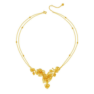 Goldheart 999 Gold Petal Promise Necklace 1