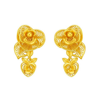 Goldheart 999 Gold Petal Promise Earrings 1