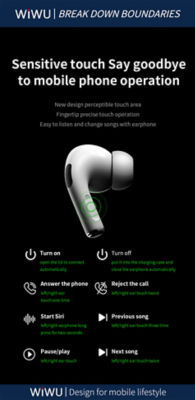 WiWU True Wireless HiFi Stereo Earbuds with Smart Display T22 14