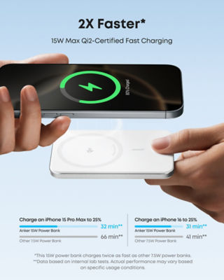 Anker MagGo Nano Ultra-Slim 5000mAh Qi2 Certified 15W Power Bank A1665 5