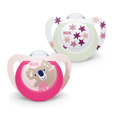 NUK Star Day & Night Silicone Soother Pacifier 2pcs/box (6-18M) 11