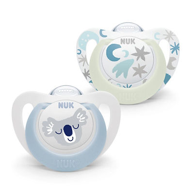 NUK Star Day & Night Silicone Soother Pacifier 2pcs/box (6-18M) 12