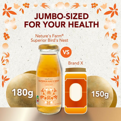 Nature's Farm® Bird’s Nest Longan Peach Gum 8% 180ml x 6s 3