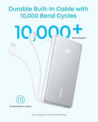 Anker Zolo 10000mAh 22.5W Built-in USB-C Cable CCC Power Bank A110D 4