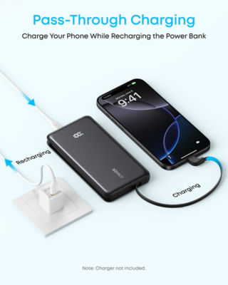 Anker Zolo 10000mAh 22.5W Built-in USB-C Cable CCC Power Bank A110D 5