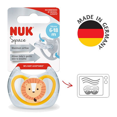 NUK Space Silicone Soother Pacifier 1pc/box (18-36M) 3