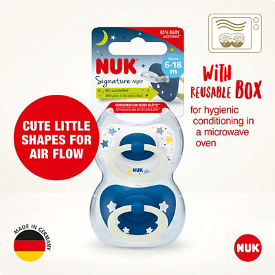 NUK Signature Night Silicone Soother Pacifier 2pcs/box (6-18M) 9