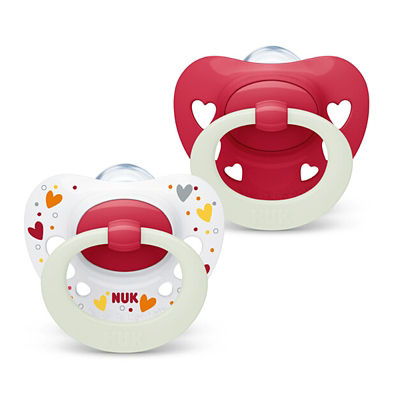 NUK Signature Night Silicone Soother Pacifier 2pcs/box (0-6M) 1