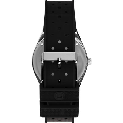 Timex Q Timex® GMT 38mm Synthetic Rubber Strap Watch - Black/Green (TW2W57500) 3
