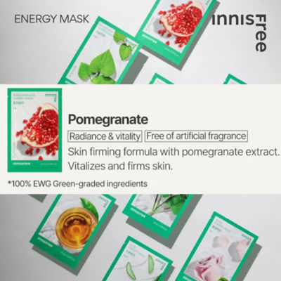 INNISFREE [Bundle of 10] Pomegranate Energy Mask 22ml 2