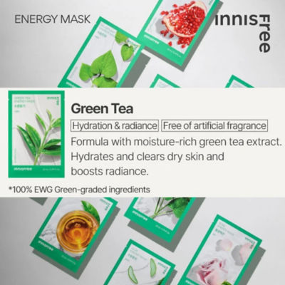 INNISFREE [Bundle of 10] Green Tea Energy Mask 22ml 2